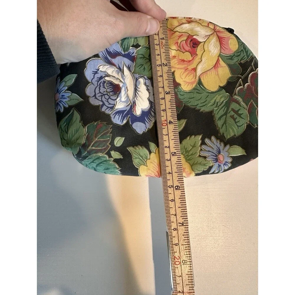 Vintage Quilted Floral Cosmetic Bag 3-Piece Set Travel Makeup Pouches